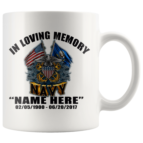 In Loving Memory Navy Mug