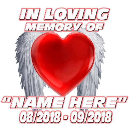 In Loving Memory Heart Wings