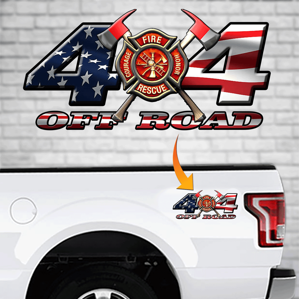 4x4 Firefighter Truck Decal #2