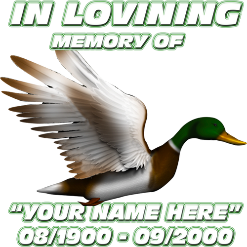 In Loving Memory Duck Decal