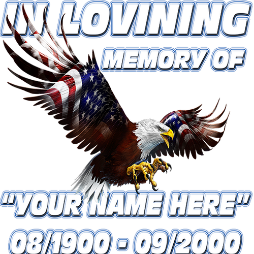 In Loving Memory Patriot Eagle Decal