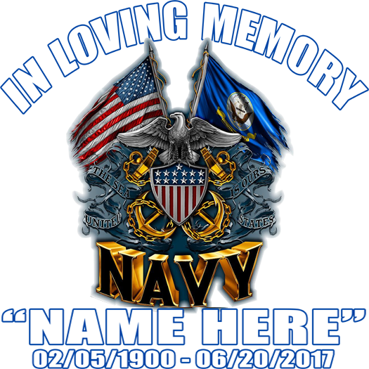 In Loving Memory Navy Decal