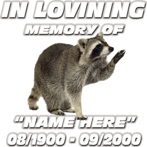 In Loving Memory-racoon Decal