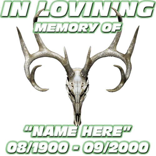 In Loving Memory  Deer Skull Decal