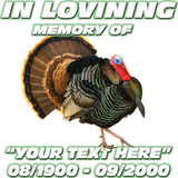In Loving Memory Turkey Decal