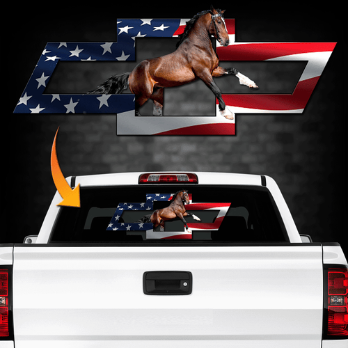 Dual Flag Horse